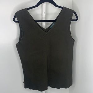 Lauren Ralph Lauren Green Women’s Cotton Sweater Vest